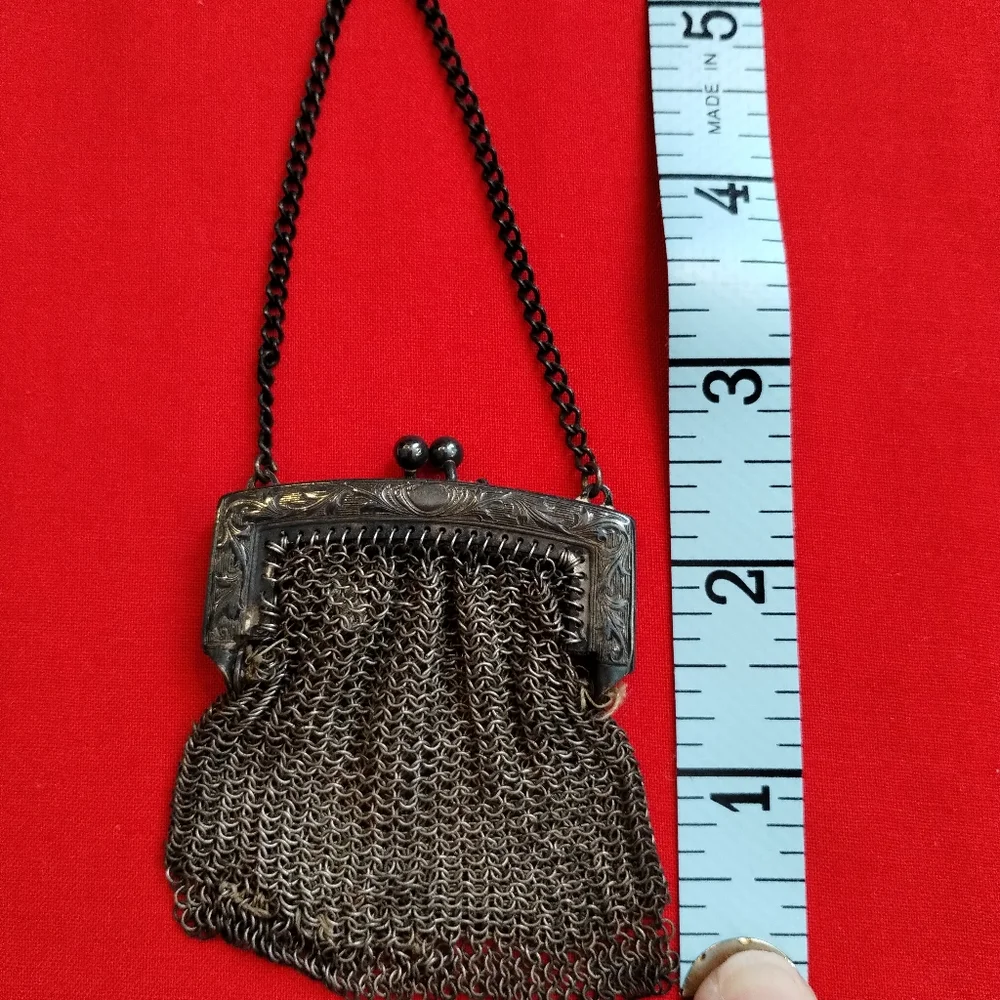 Vintage Metal Mesh Bags Purse - Whiting & Davis Co. - Picture 9 of 12